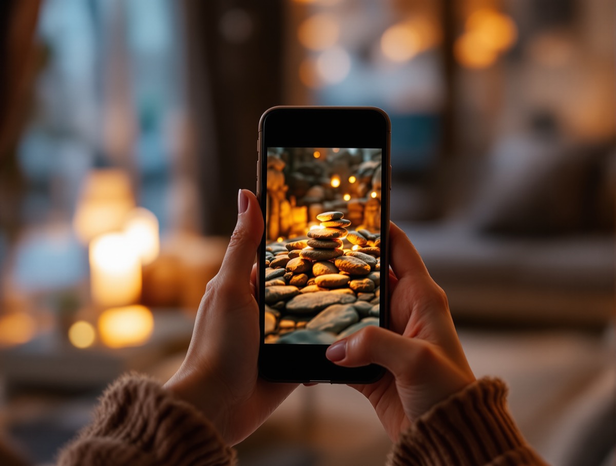 A phone playing a video from the Western Wall